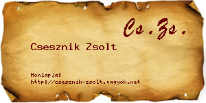 Csesznik Zsolt névjegykártya